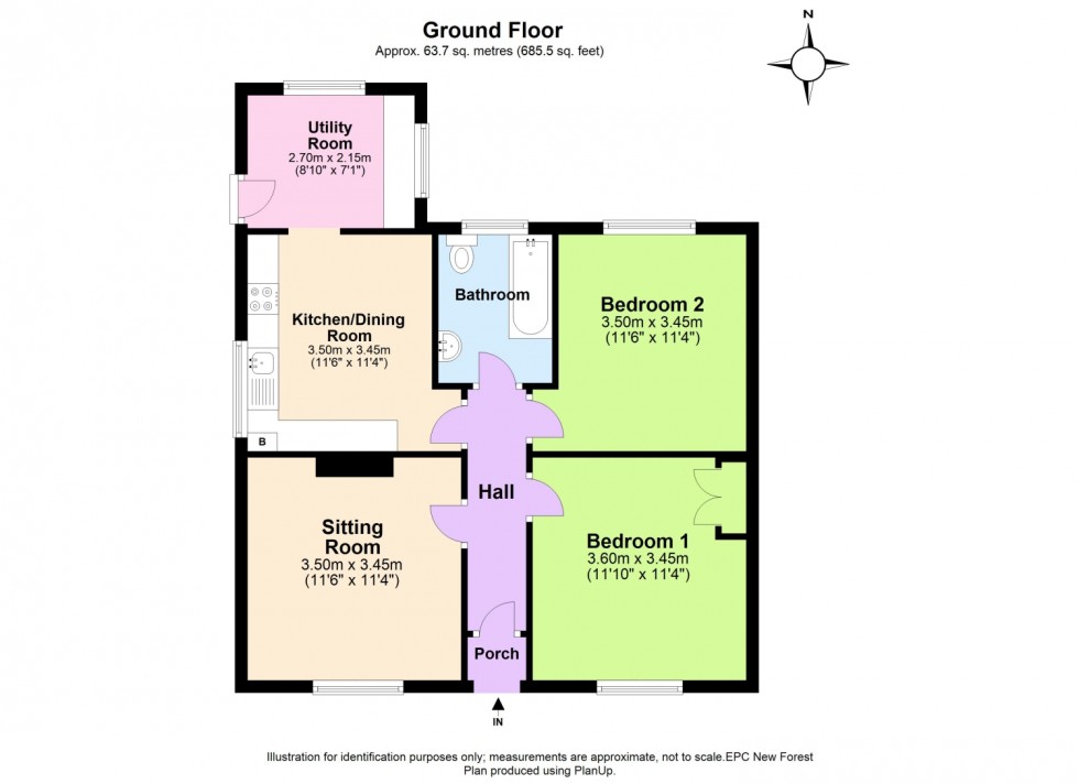 Floorplan for Lodge Road, Pennington, Lymington, Hampshire, SO41