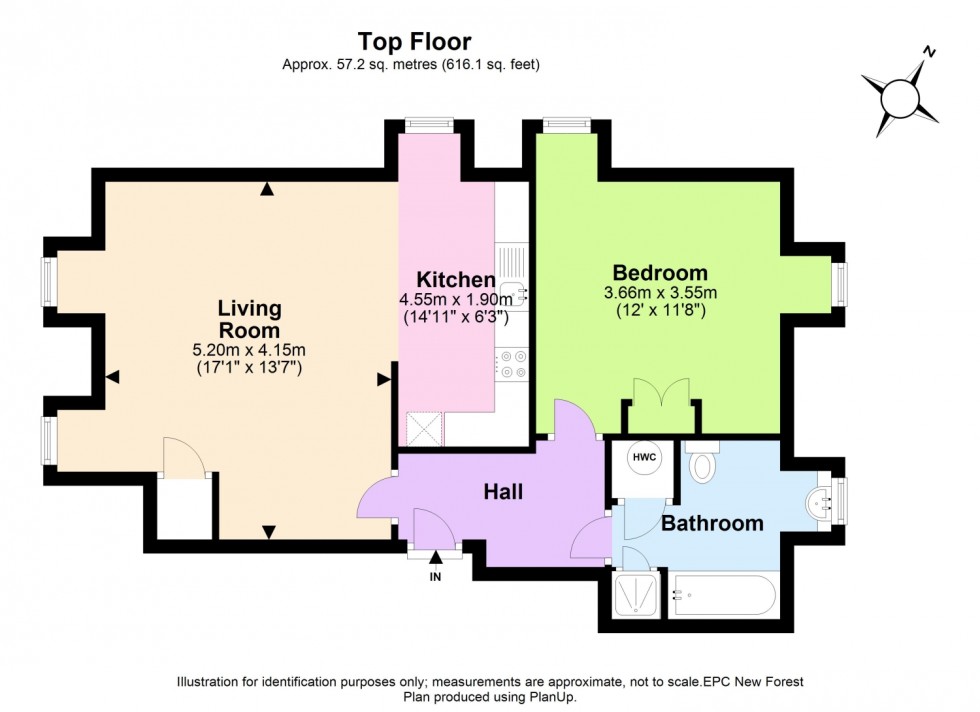 Floorplan for Exbury Court, Hillcroft Close, Lymington, Hampshire, SO41