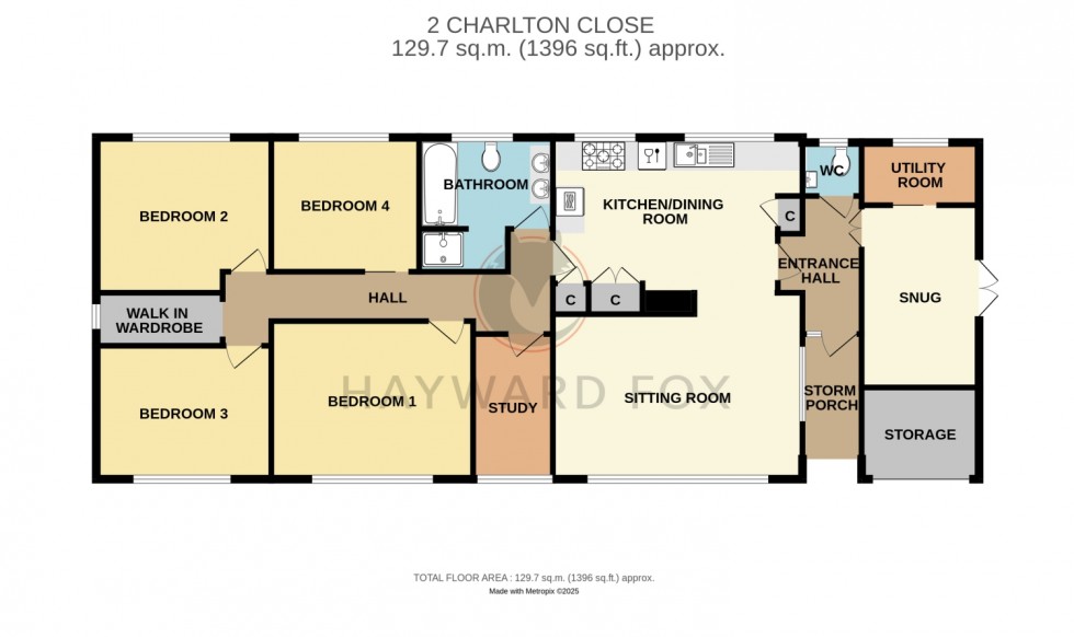Floorplan for Charlton Close, Hordle, Lymington, Hampshire, SO41