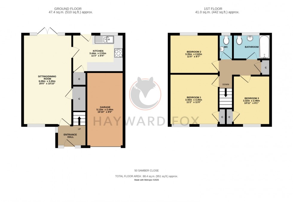 Floorplan for Samber Close, Lymington, Hampshire, SO41