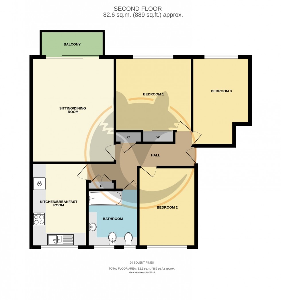 Floorplan for Solent Pines, Whitby Road, Milford on Sea, Lymington, Hampshire, SO41
