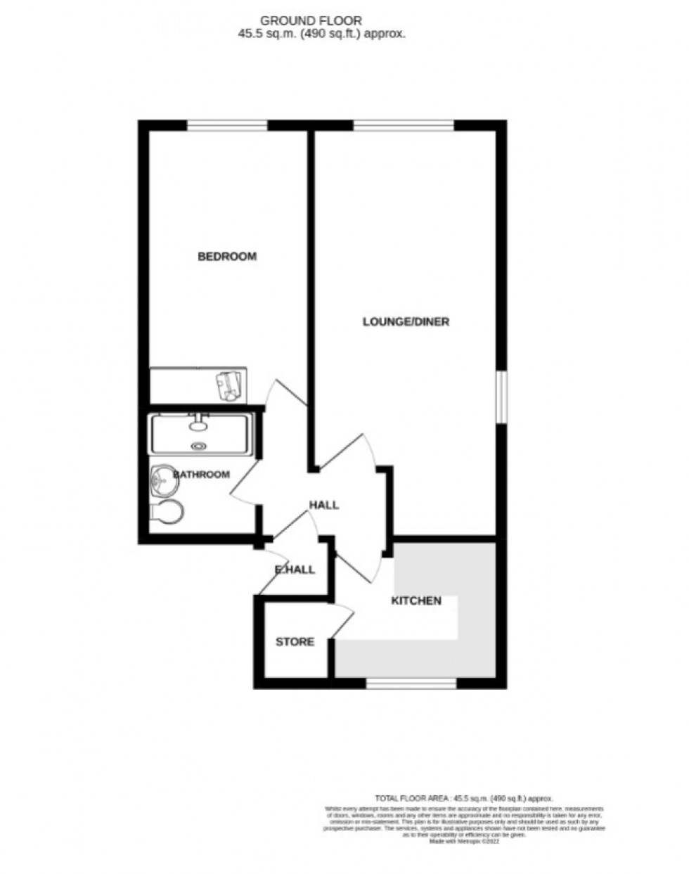 Floorplan for Francesca Court, Somerford Way, Christchurch, Dorset, BH23