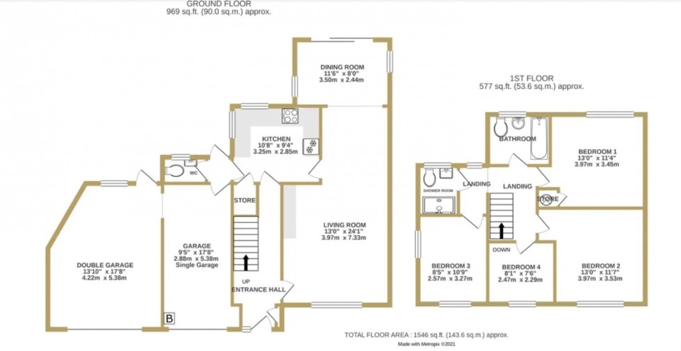 Floorplan for Stopples Lane, Hordle, Lymington, Hampshire, SO41