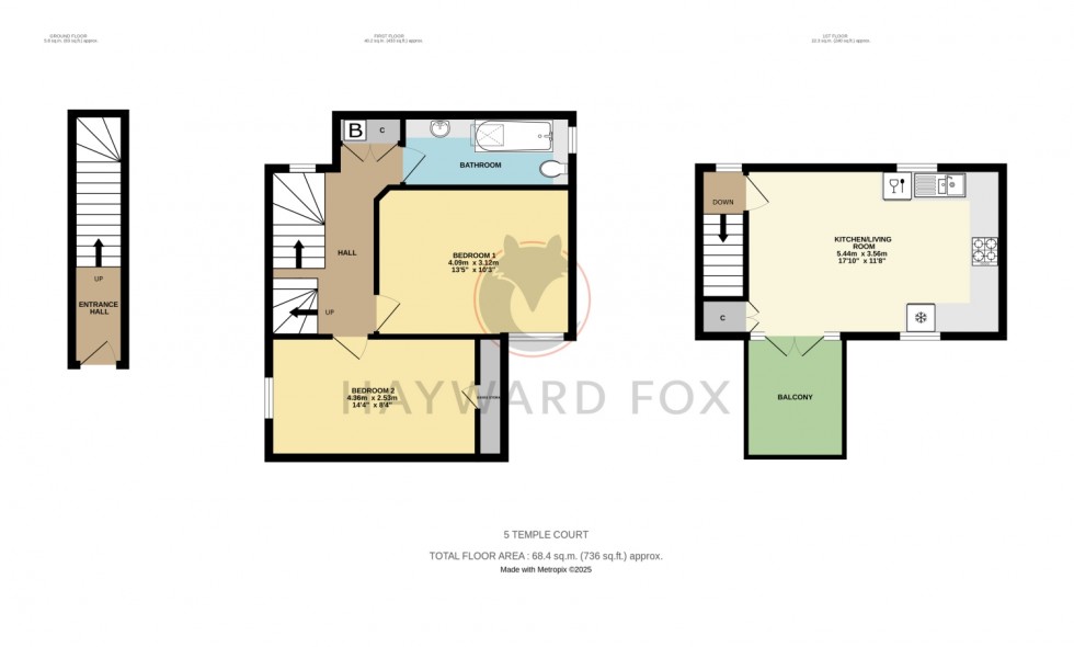 Floorplan for Temple Court, Lymington
