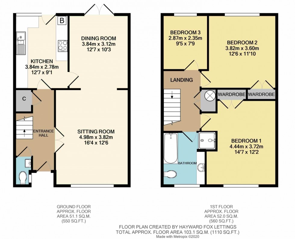 Floorplan for Saracen Close, Pennington, Hampshire, SO41 8AT