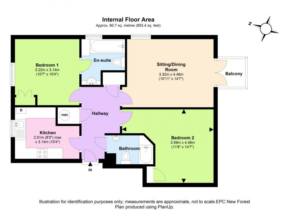 Floorplan for Dorchester House, Hillcroft Close, Lymington, Hampshire, SO41 9BA