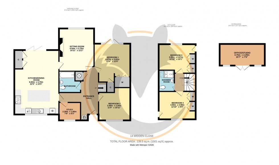Floorplan for Sway, Lymington, Hampshire