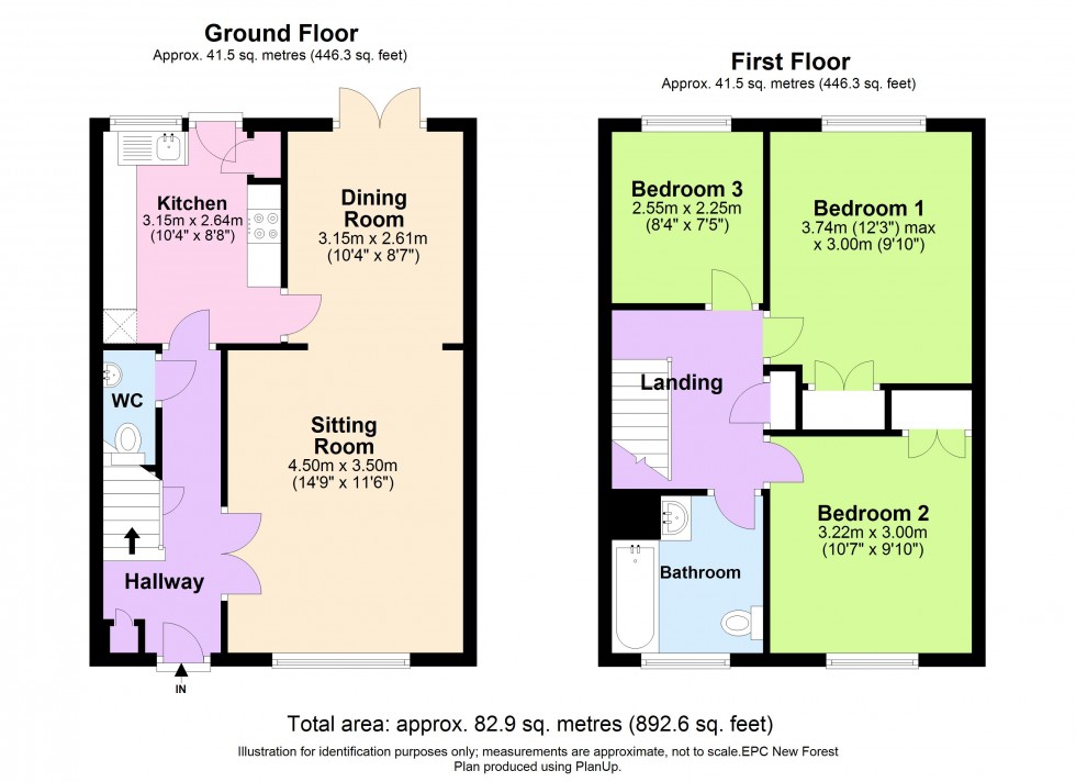 Floorplan for Pennington, Lymington, Hampshire