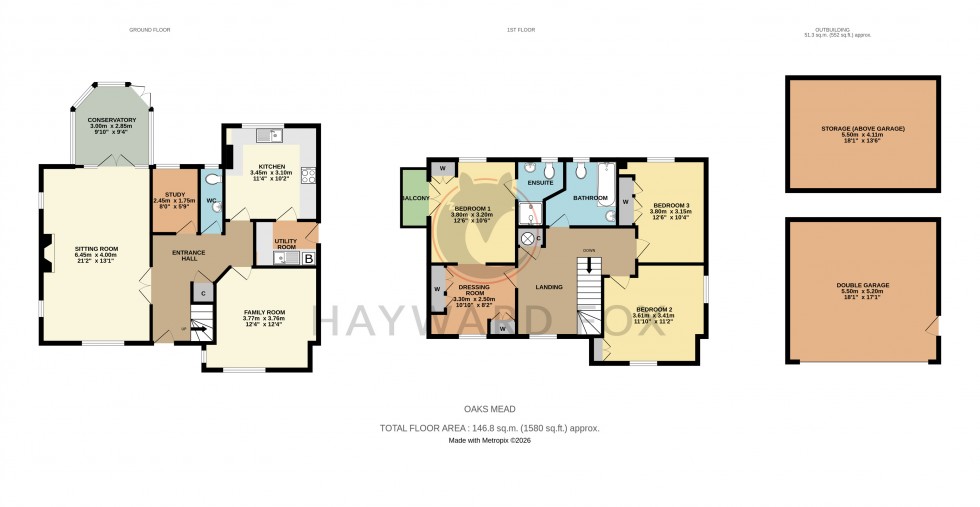 Floorplan for Everton, Lymington
