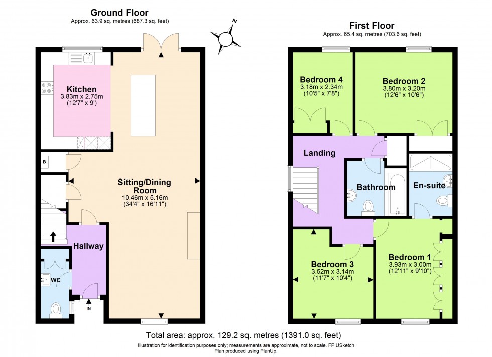 Floorplan for Pennington, Lymington, Hampshire