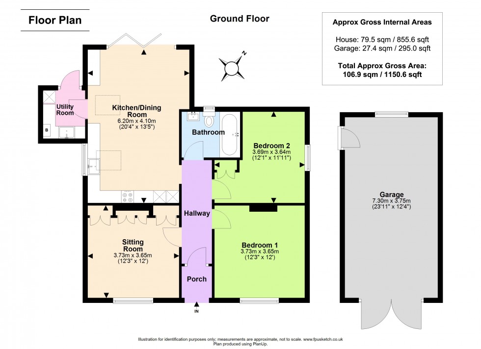 Floorplan for Tiptoe, Lymington, Hampshire