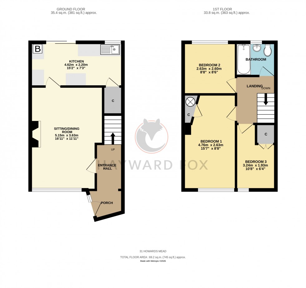 Floorplan for Pennington, Lymington, Hampshire