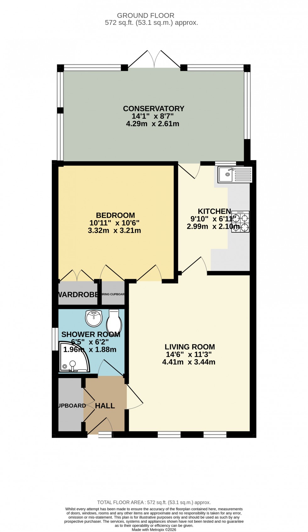Floorplan for Everton, Lymington, Hampshire