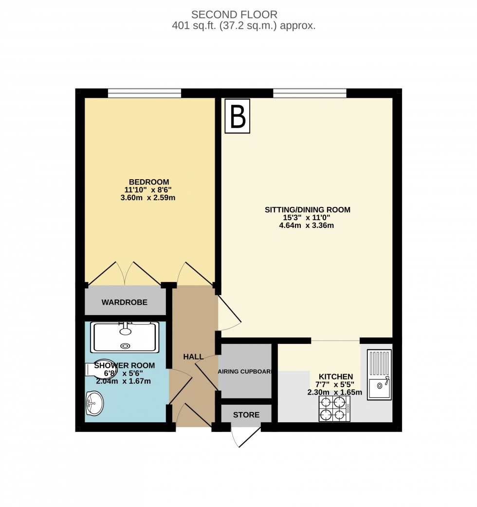 Floorplan for Pennington, Lymington, Hampshire