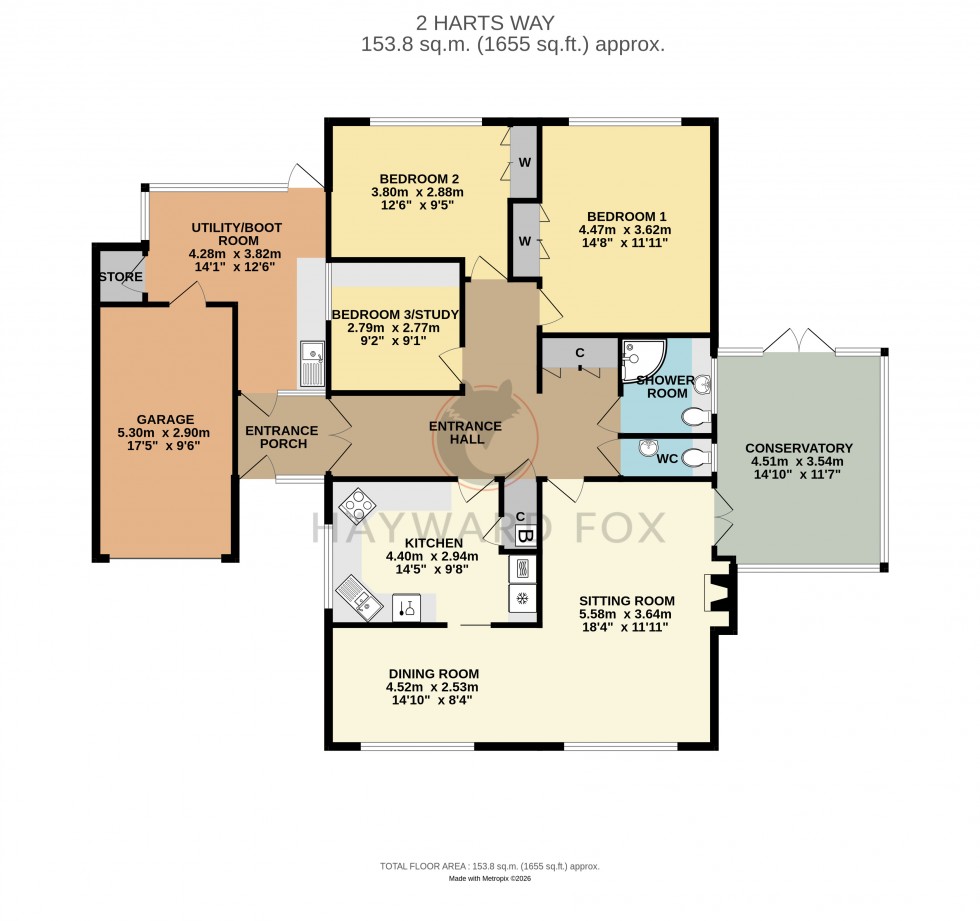 Floorplan for Everton, Lymington, Hampshire