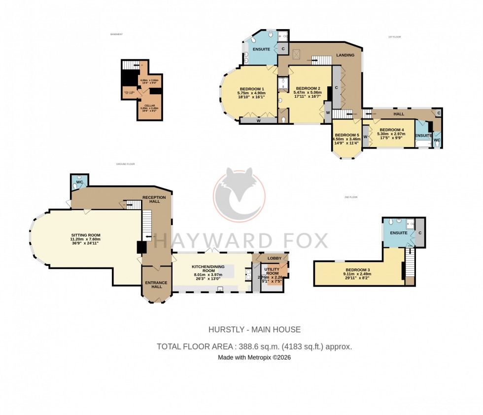Floorplan for Boldre, Lymington, Hampshire