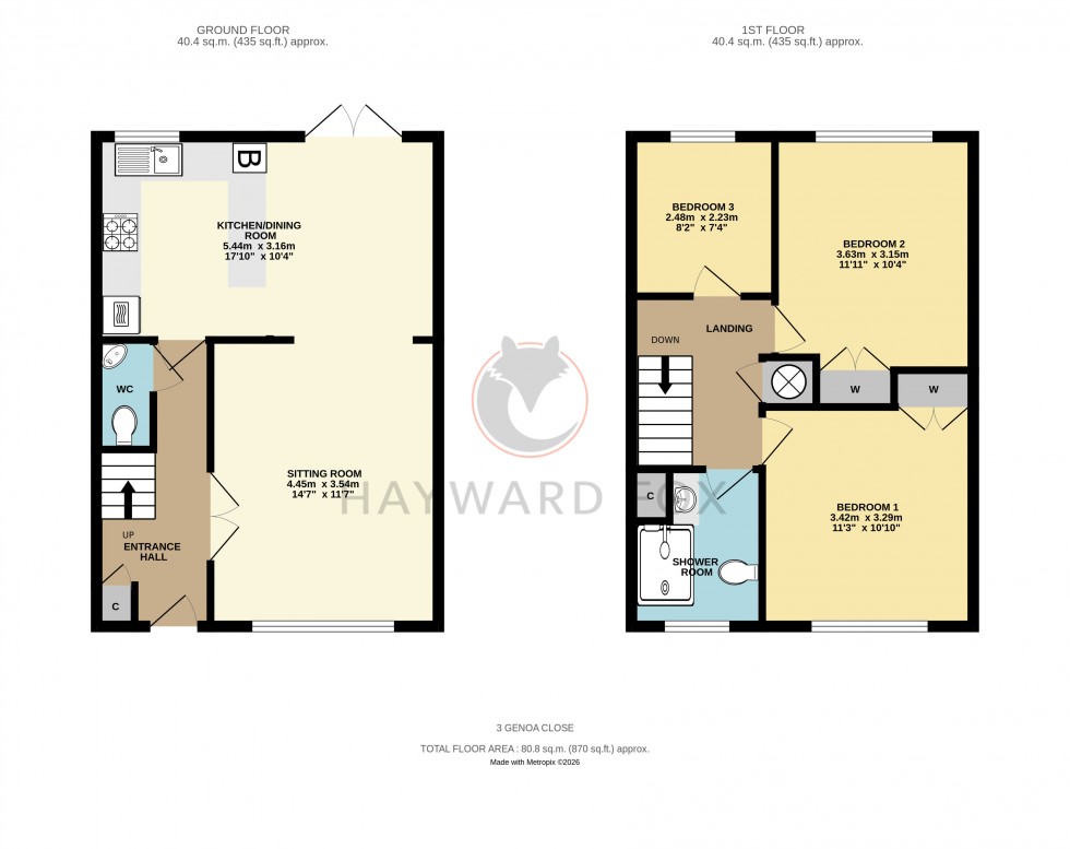 Floorplan for Pennington, Lymington, Hampshire