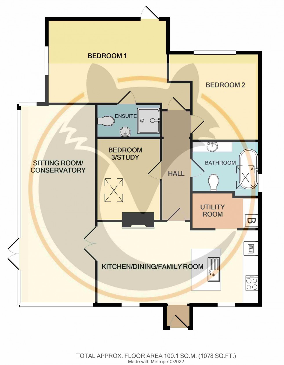 Floorplan for Milford on Sea, Lymington