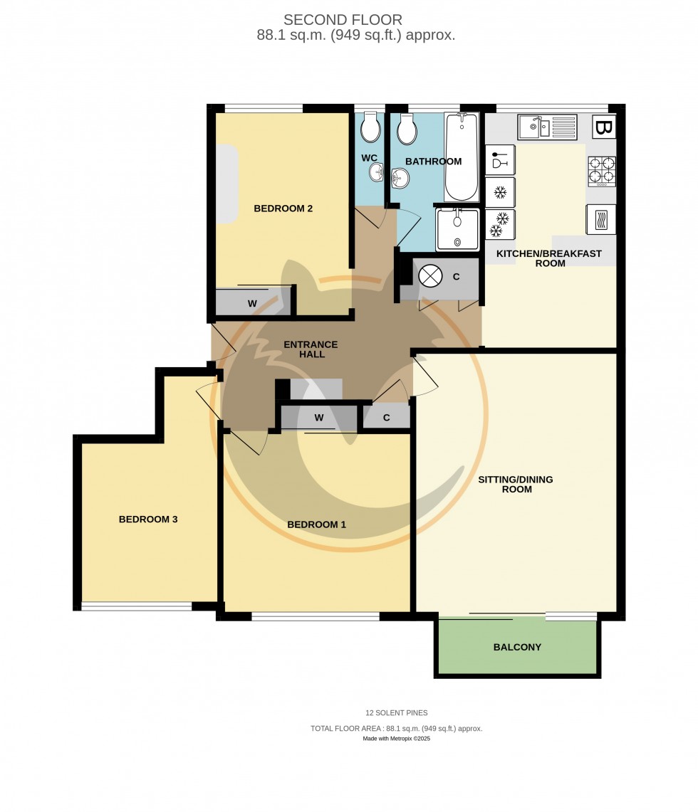 Floorplan for Milford on Sea, Lymington, Hampshire