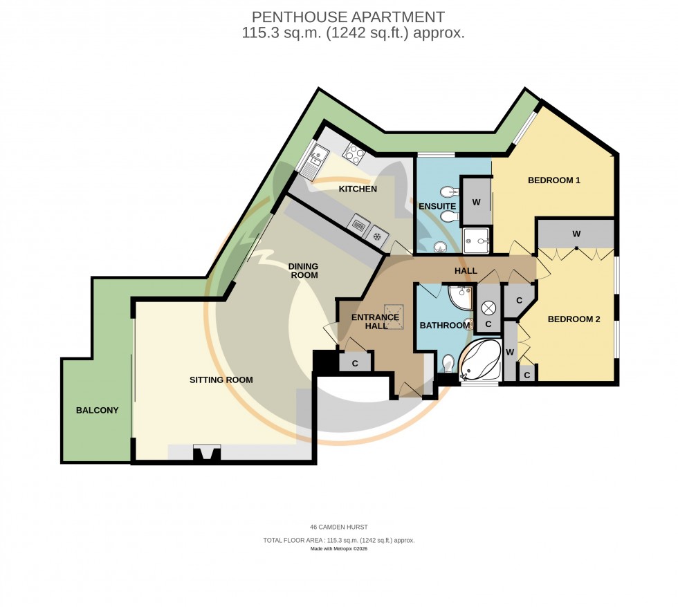 Floorplan for Milford on Sea, Lymington, Hampshire