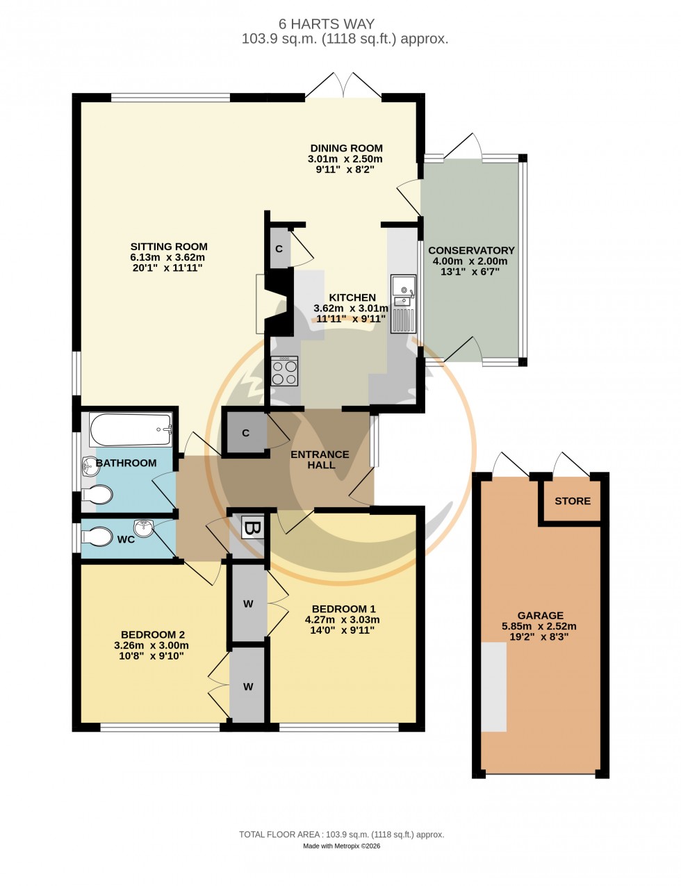 Floorplan for Everton, Lymington, Hampshire