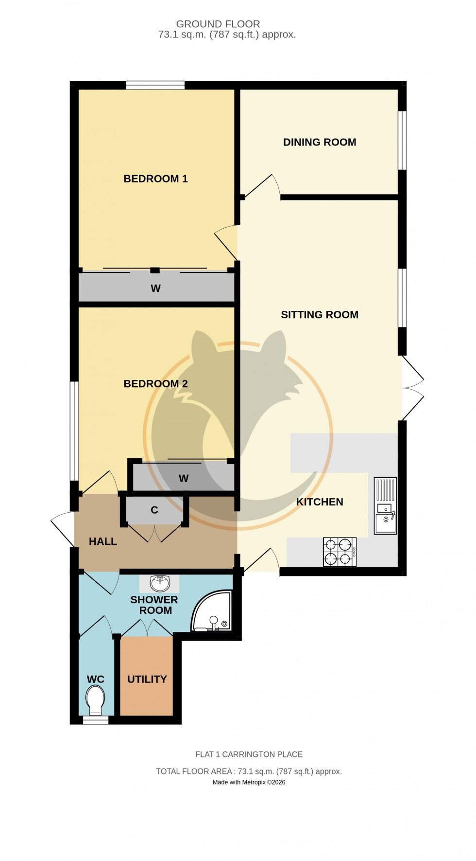 Floorplan for Carrington Works, Laundry Lane, Milford-On-Sea