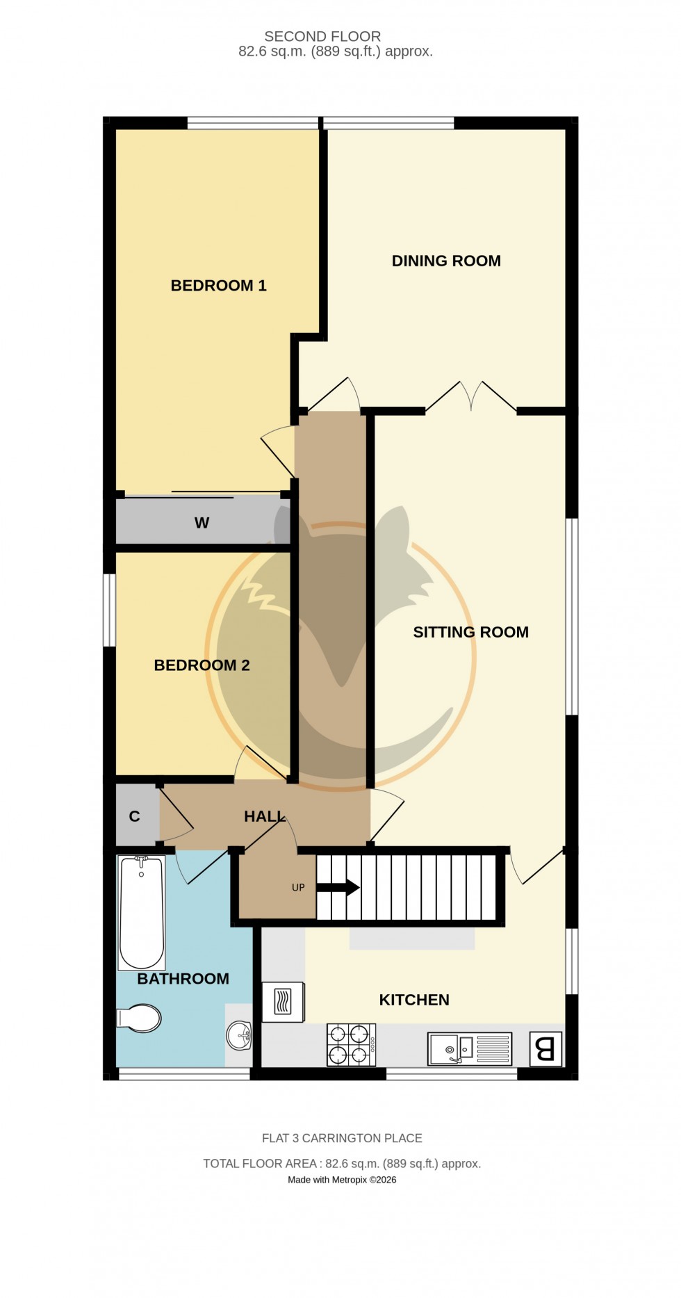 Floorplan for Carrington Works, Laundry Lane, Milford-On-Sea