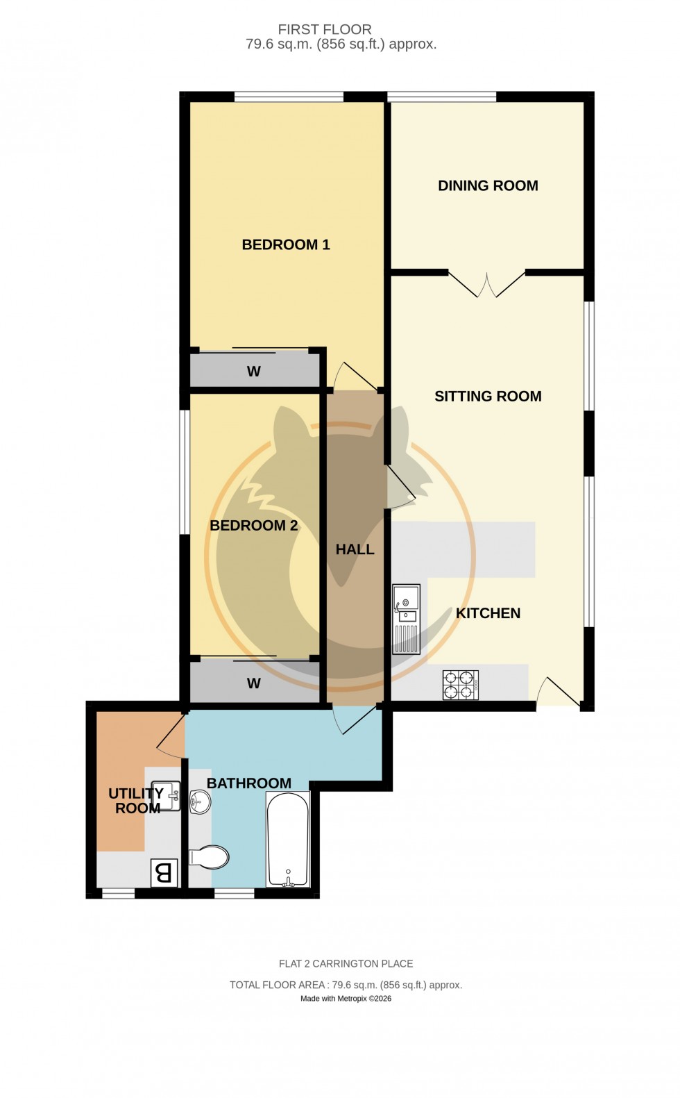 Floorplan for Carrington Works, Laundry Lane, Milford-On-Sea