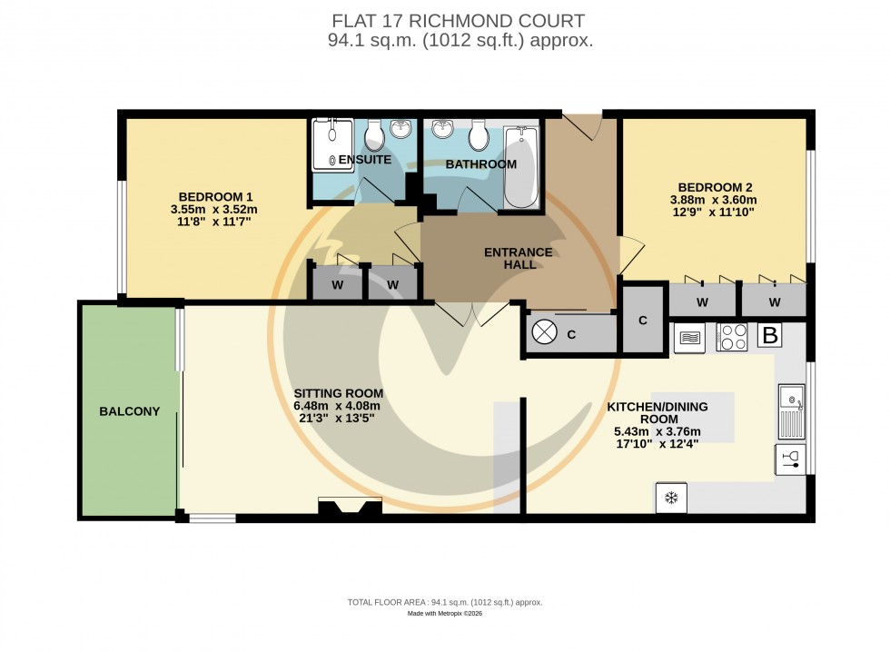 Floorplan for Milford on Sea, Lymington, Hampshire