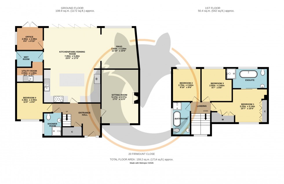 Floorplan for Everton, Lymington, Hampshire