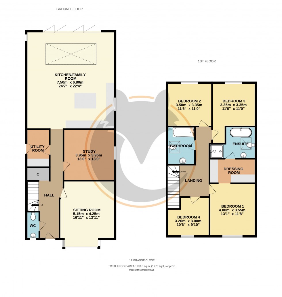Floorplan for Everton, Lymington, Hampshire