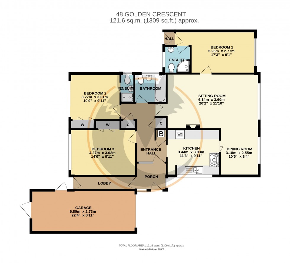 Floorplan for Everton, Lymington, Hampshire
