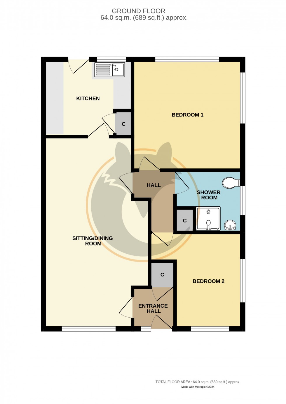 Floorplan for Barton Court Road, New Milton, Hampshire