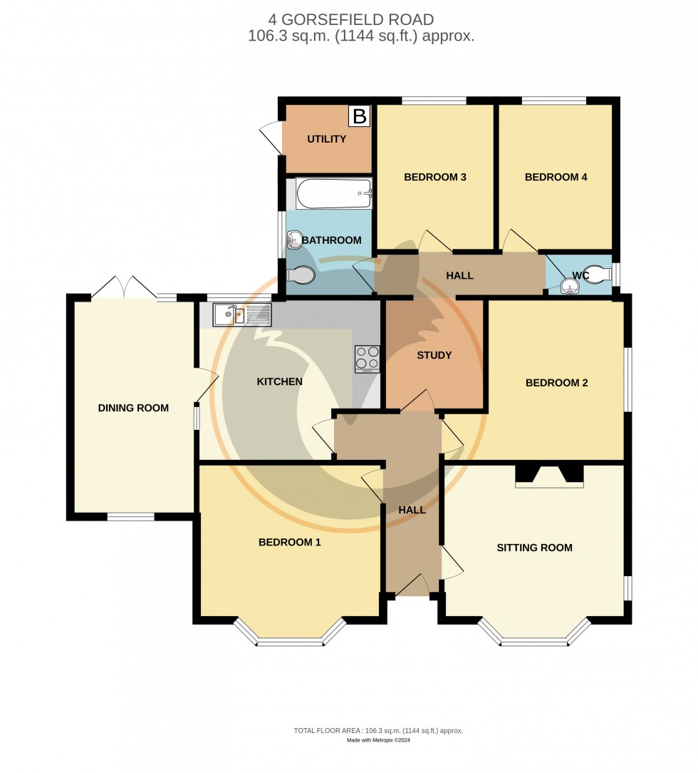 Floorplan for New Milton, Hampshire