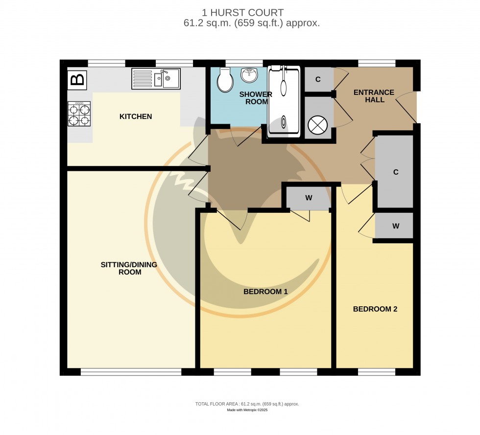 Floorplan for Highcliffe, Christchurch, Dorset