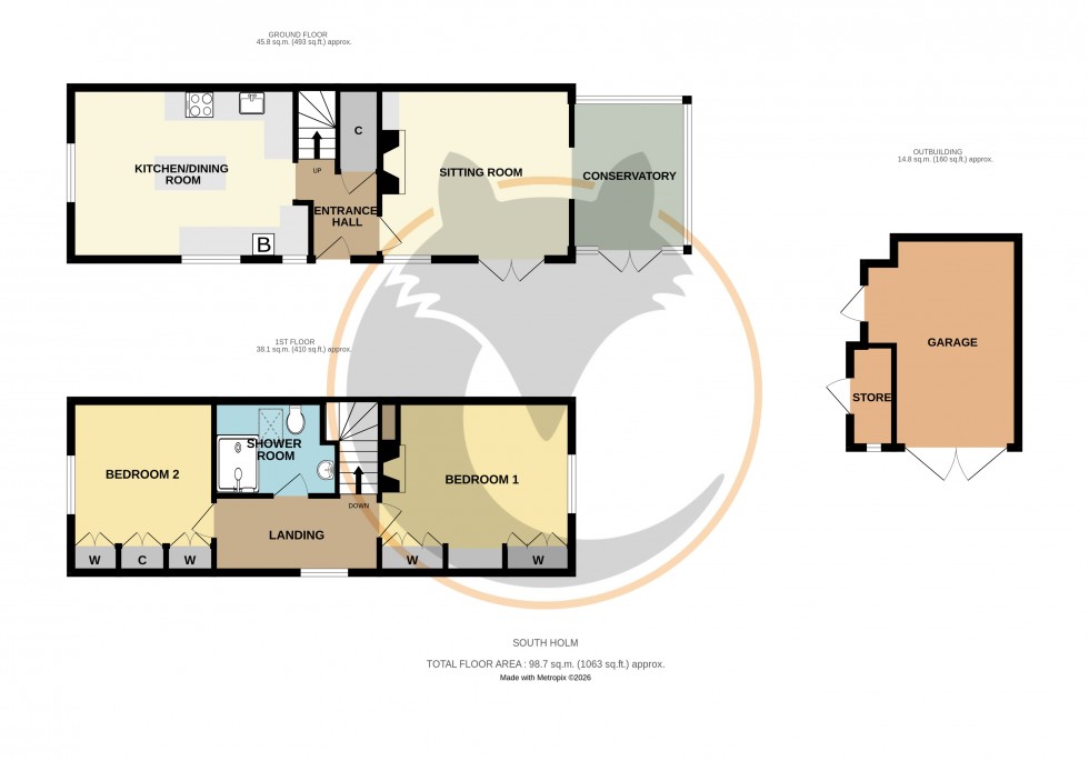 Floorplan for Highcliffe, Christchurch, Dorset