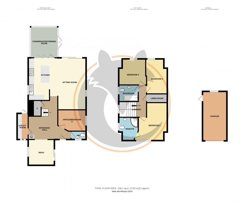 Floorplan for Highcliffe, Christchurch, Dorset