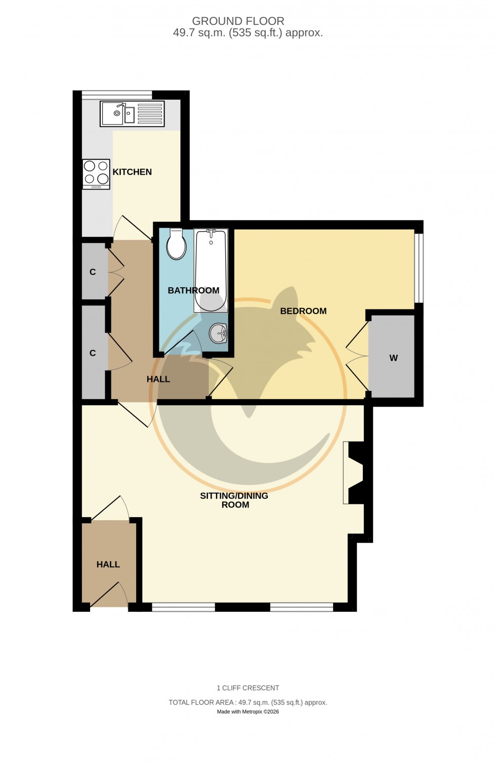 Floorplan for Marine Drive, Barton on Sea, New Milton