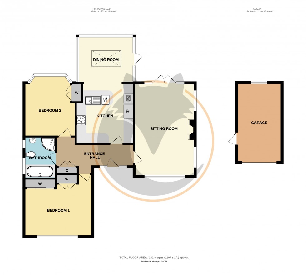 Floorplan for Barton on Sea, New Milton, Hampshire